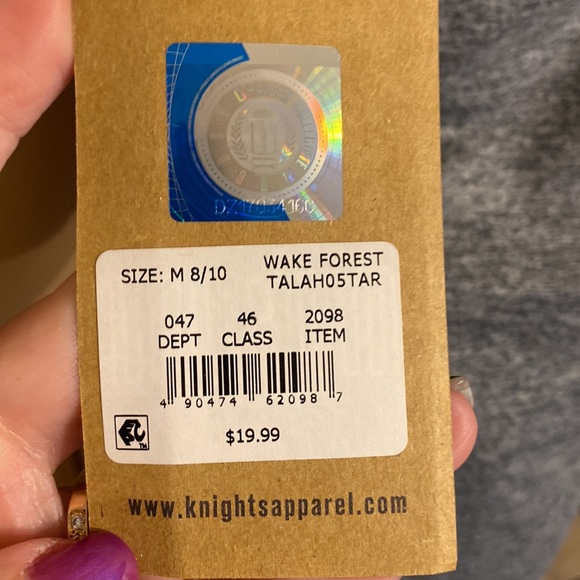 Wake Forest University- heather gray v neck tank with keyhole & crisscross back - Picture 7 of 9